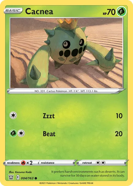 Cacnea, Pokémon card BST 4 — Battle Styles set