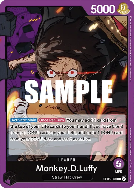 Monkey.D.Luffy, One Piece card OP05-060 — AWAKENING OF THE NEW ERA set