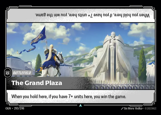 The Grand Plaza, carte Riftbound OGN 293 — extension Origins