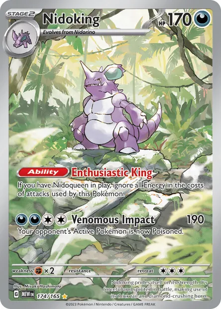 Nidoking, Pokémon card MEW 174 — 151 set