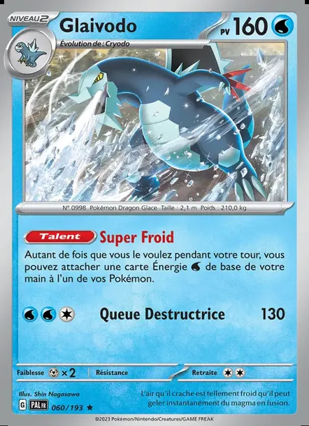 Glaivodo, carte Pokémon PAL 060 — extension Évolutions à Paldea