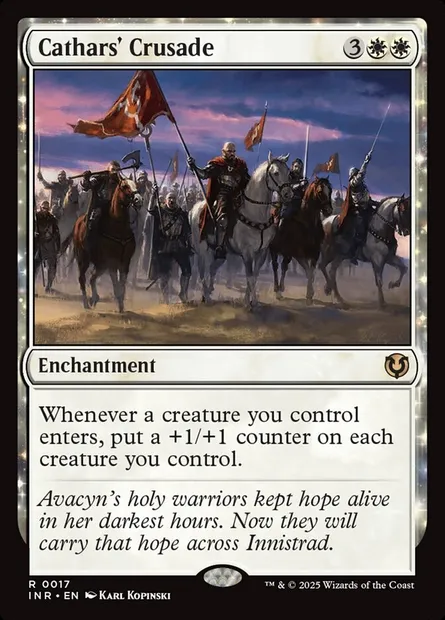Cathars' Crusade, Magic card INR 17 — Innistrad Remastered set