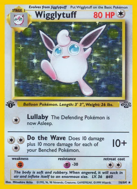 Wigglytuff, Pokémon card JU 16 — Jungle set