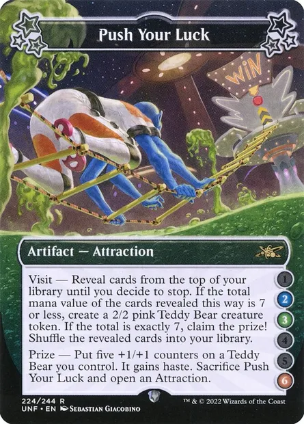 Push Your Luck, Magic card UNF 224a — Unfinity set