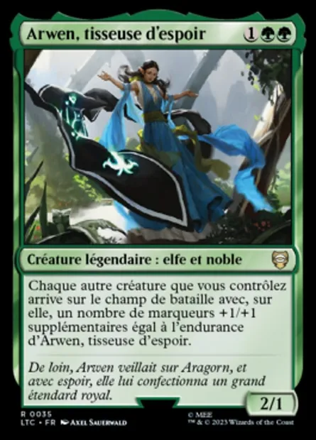 Arwen, tisseuse d'espoir, carte Magic LTC 35 — extension Tales of Middle-earth Commander