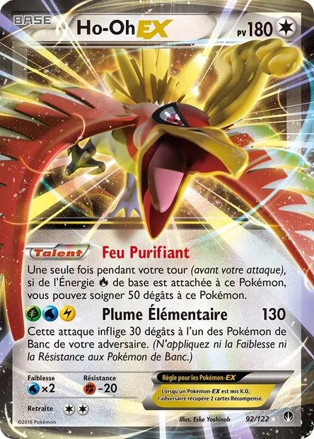 Ho-Oh EX, carte Pokémon BKP 92 — extension Rupture Turbo
