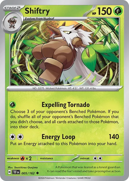 Shiftry, Pokémon card TEF 005 — Temporal Forces set