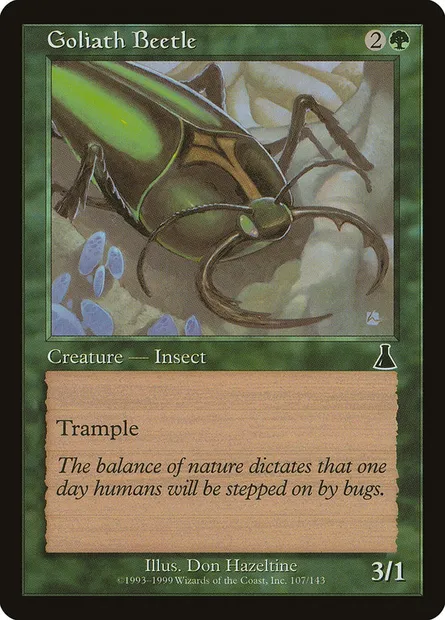 Goliath Beetle, Magic card UDS 107 — Urza's Destiny set