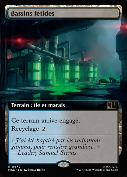 Bassins fétides, carte Magic MSC 472 — extension Marvel Super Heroes Commander