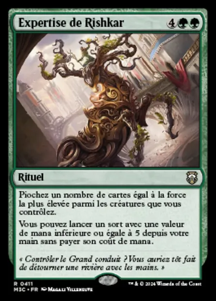 Expertise de Rishkar, carte Magic M3C 411 — extension Modern Horizons 3 Commander