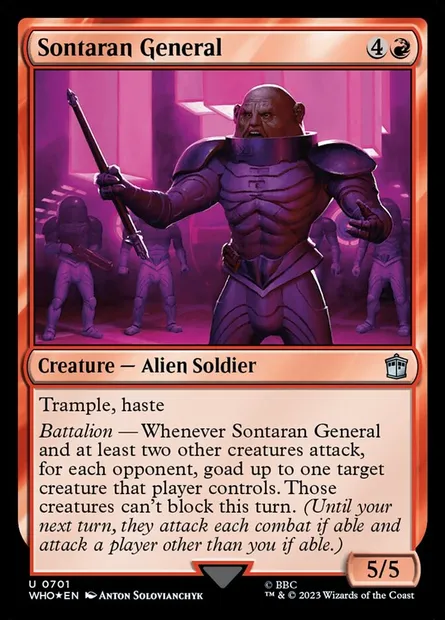 Sontaran General, Magic card WHO 701 — Doctor Who set