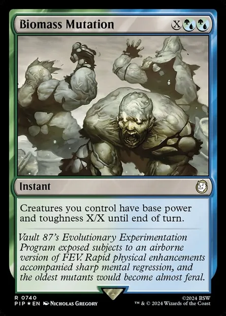 Biomass Mutation, Magic card PIP 740 — Fallout set