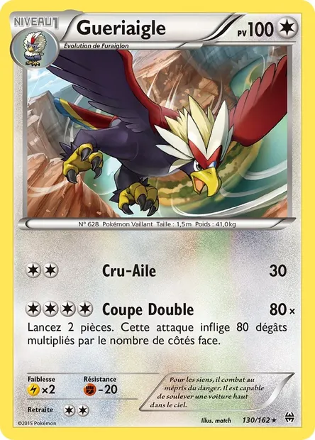 Gueriaigle, carte Pokémon BKT 130 — extension Impulsion Turbo