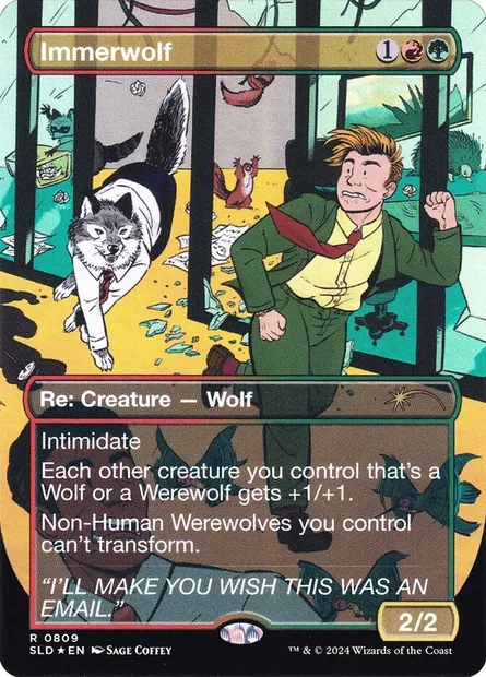 Immerloup, carte Magic SLD 809 — extension Secret Lair Drop
