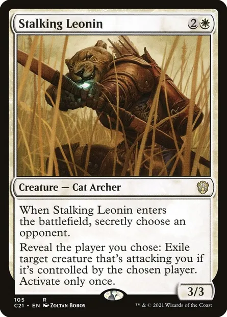 Stalking Leonin, Magic card C21 105 — Commander 2021 set