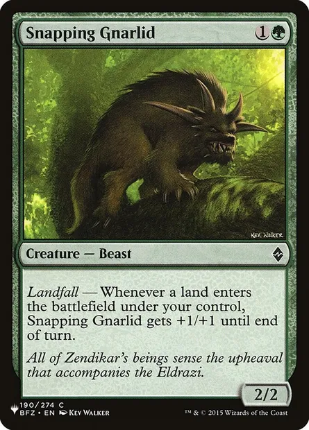 Snapping Gnarlid, Magic card PLST BFZ-190 — The List set