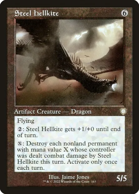 Steel Hellkite, Magic card BRC 163 — The Brothers' War Commander set
