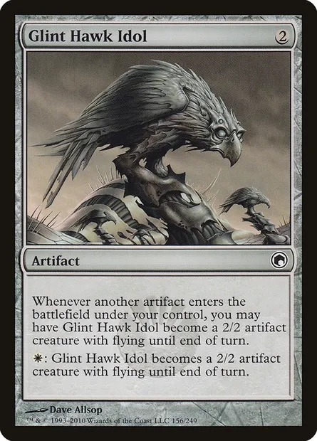 Glint Hawk Idol, Magic card SOM 156 — Scars of Mirrodin set