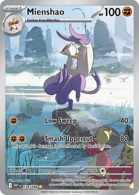 Mienshao, Pokémon card WHT 134 — White Flare set