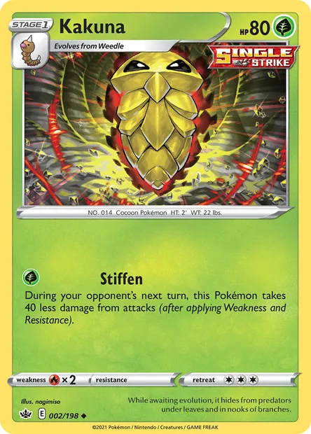 Kakuna, Pokémon card CRE 2 — Chilling Reign set
