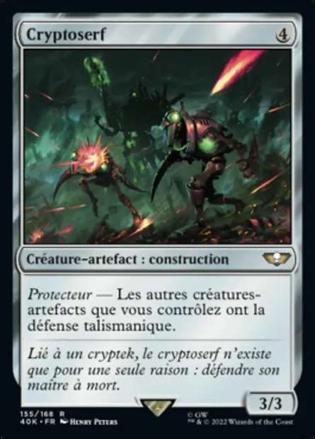 Cryptoserf, carte Magic 40K 155 — extension Warhammer 40,000 Commander
