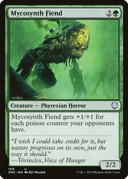 Mycosynth Fiend, Magic card ONC 109 — Phyrexia: All Will Be One Commander set