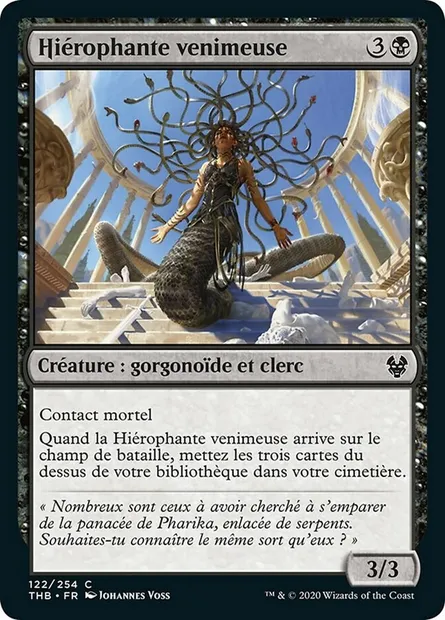 Hiérophante venimeuse, carte Magic THB 122 — extension Theros Beyond Death