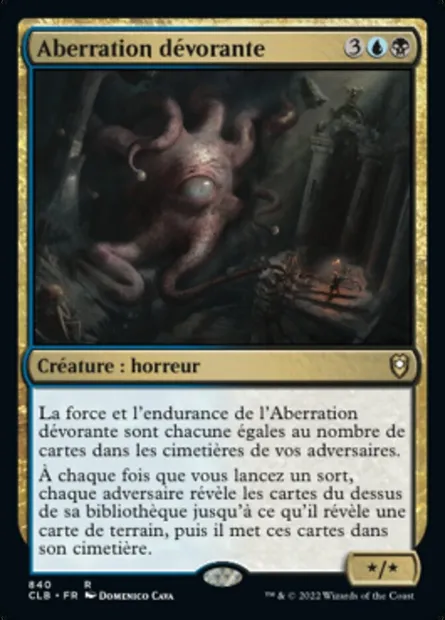 Aberration dévorante, carte Magic CLB 840 — extension Commander Légendes : la bataille de la Porte de Baldur