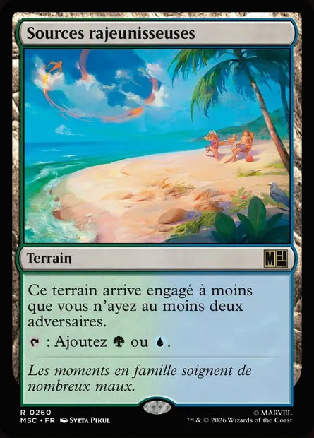Sources rajeunisseuses, carte Magic MSC 260 — extension Marvel Super Heroes Commander