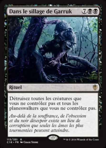 Dans le sillage de Garruk, carte Magic C16 113 — extension Commander 2016