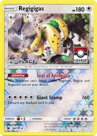 Regigigas, carte Pokémon LGP 084-2 — extension League Promos