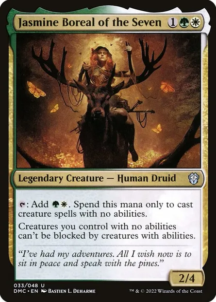 Jasmine Boreal of the Seven, Magic card DMC 33 — Dominaria United Commander set