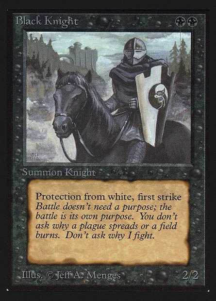 Chevalier noir, carte Magic CEI 95 — extension Intl. Collectors' Edition