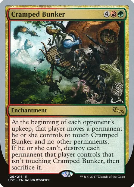Cramped Bunker, Magic card UST 129 — Unstable set