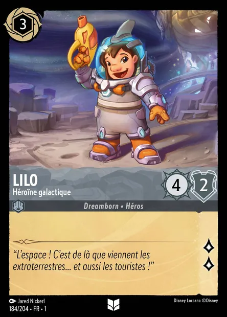 Lilo - Héroïne galactique, carte Disney Lorcana CH1-184 — extension Premier Chapitre