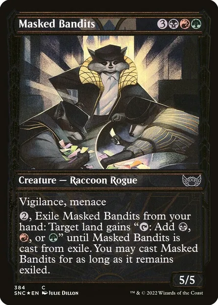 Masked Bandits, Magic card SNC 384 — Streets of New Capenna set