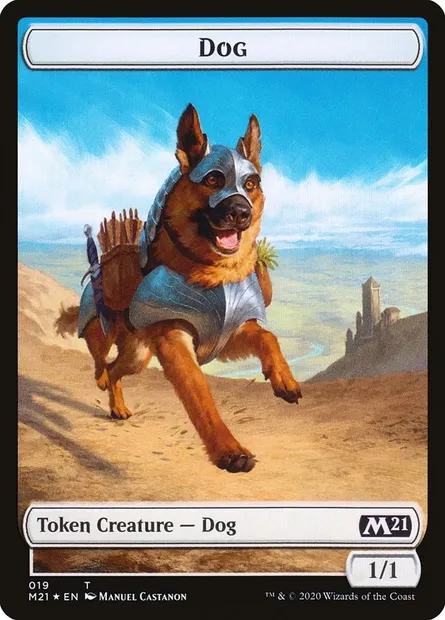 Dog, Magic card TM21 19 — Core Set 2021 Tokens set
