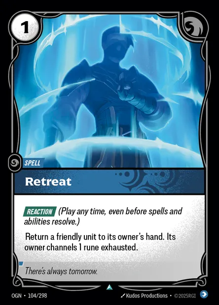 Retreat, Riftbound card OGN 104 — Origins set