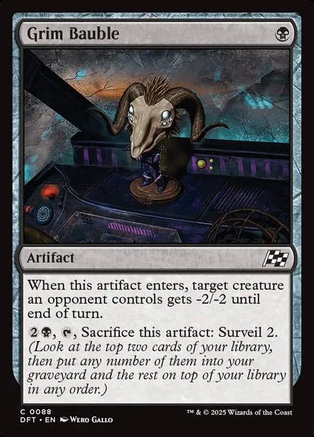 Grim Bauble, Magic card DFT 88 — Aetherdrift set