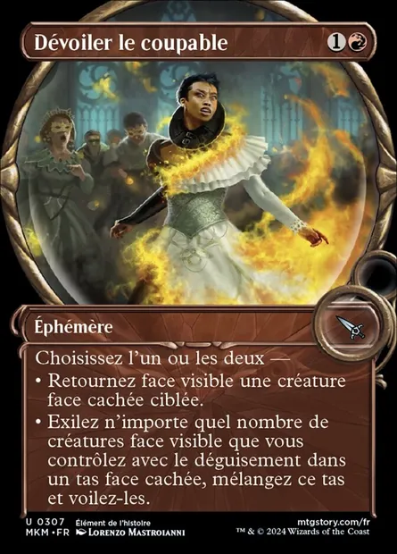 Dévoiler le coupable, carte Magic MKM 307 — extension Murders at Karlov Manor