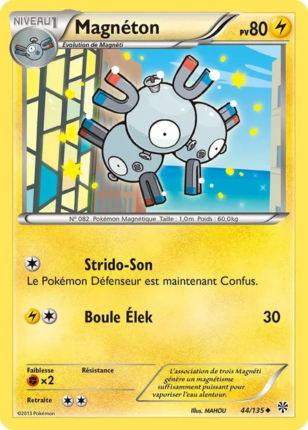 Magnéton, carte Pokémon PLS 44 — extension Tempète Plasma