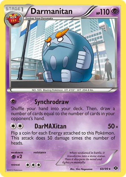 Darmanitan, Pokémon card NXD 60 — Next Destinies set