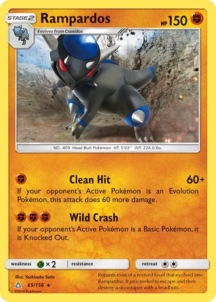 Rampardos, Pokémon card UPR 65 — Ultra Prism set