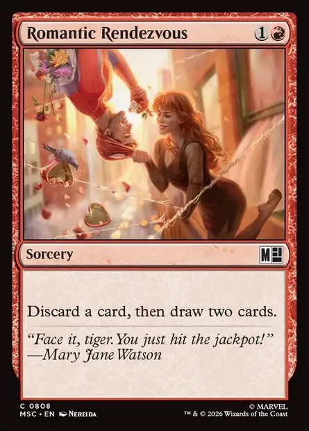 Romantic Rendezvous, Magic card MSC 808 — Marvel Super Heroes Commander set