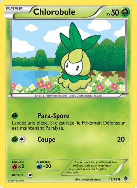 Chlorobule, carte Pokémon EPO 13 — extension Pouvoirs Émergents
