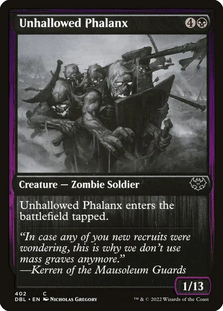 Unhallowed Phalanx, Magic card DBL 402 — Innistrad: Double Feature set