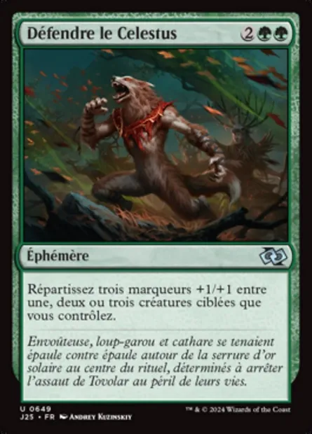 Défendre le Celestus, carte Magic J25 649 — extension Foundations Jumpstart
