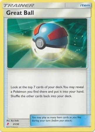 Super Ball, carte Pokémon TK10L 021 — extension Sun & Moon Trainer Kit: Lycanroc & Alolan Raichu (Lycanroc)