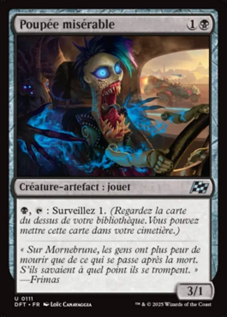 Poupée misérable, carte Magic DFT 111 — extension Aetherdrift