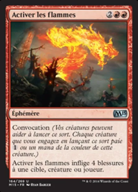 Activer les flammes, carte Magic M15 164 — extension Magic 2015